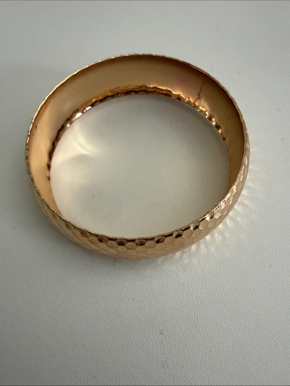 Hammered Gold Tone Bangle Bracelet-NWOT